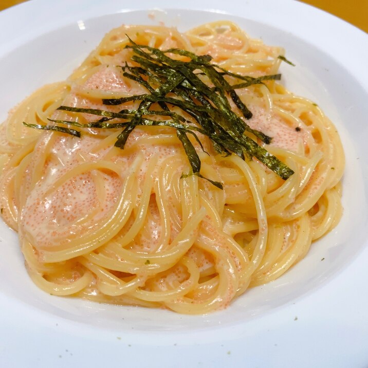 とても簡単!明太子クリームパスタ